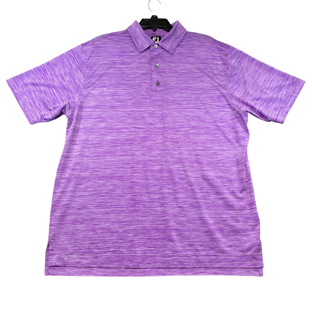 FootJoy Mens ProDry Space Dye Golf Polo Shirt Purple Large